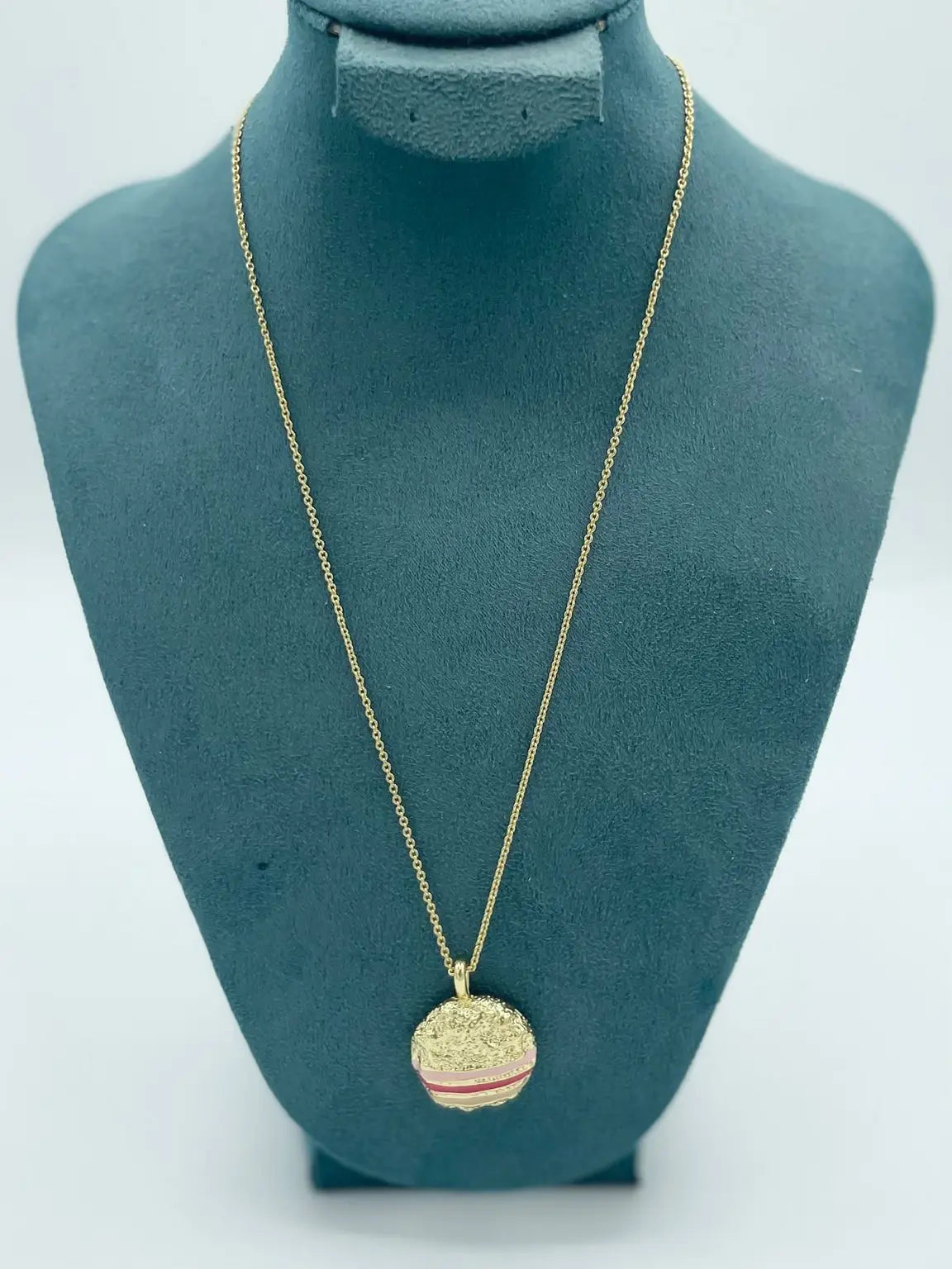 Zelly Necklace Enamel Stripe Pink
