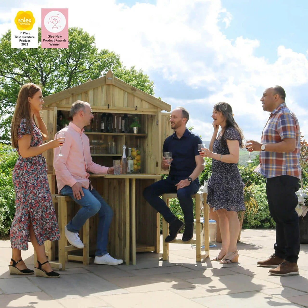 Zest 4 Leisure Garden Bar & 2 Stool Set