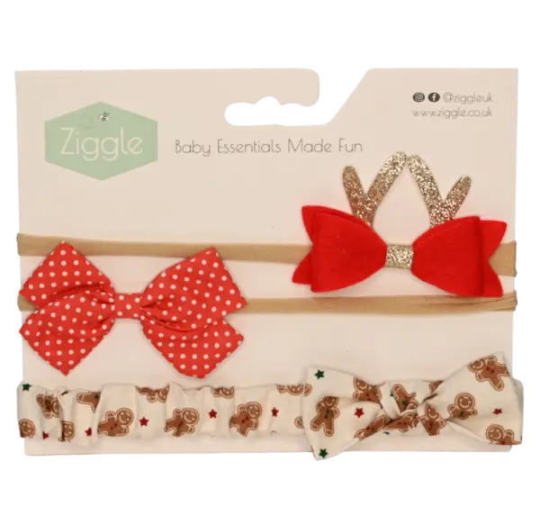 Ziggle Christmas Bow Headbands