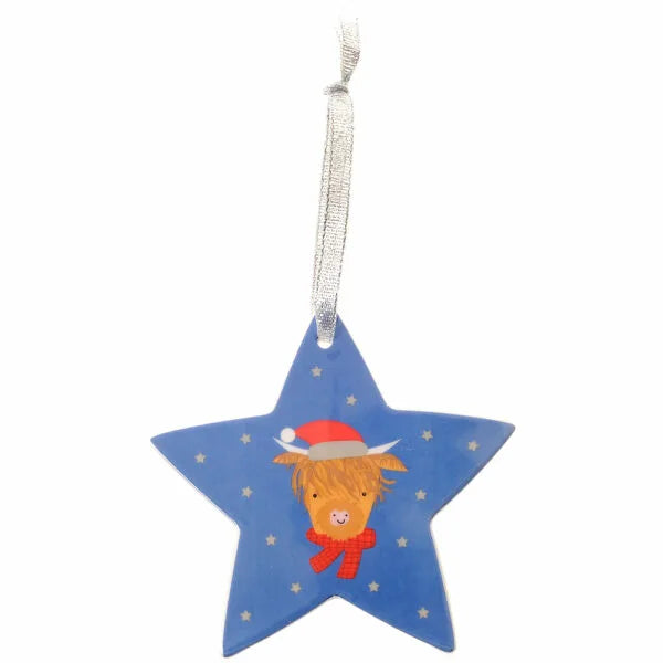 Ziggle Highland Cow Star Hanger 2024
