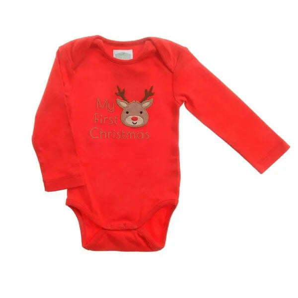 Ziggle My First Christmas Reindeer Bodysuit - 6-12 months