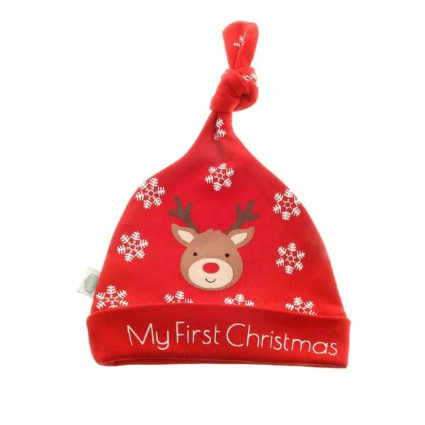 Ziggle My First Christmas Reindeer Cotton Hat