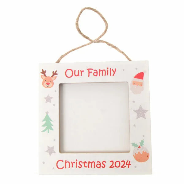 Ziggle Our Family Christmas 2024 Photoframe Hanger