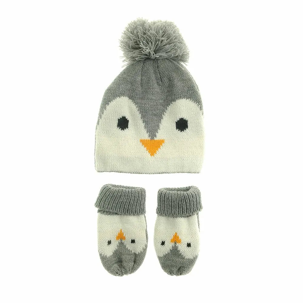 Ziggle Penguin Hat and Mittens - 12-24 months