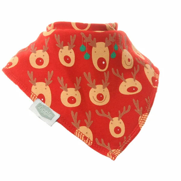 Ziggle Reindeer Red AOP Christmas Bib