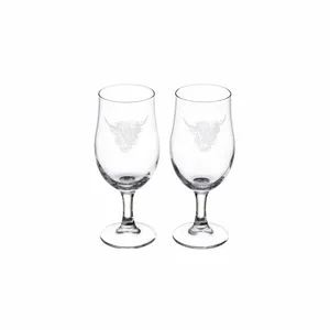 2 Craft Beer Glasses - Highland Cow