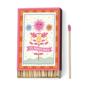 A Dopo Boxed Matches "Sun" Hot Pink - 75 matches (9.6 CM)