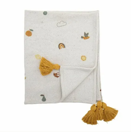 Agnes Throw, Nature, Recycled Cotton