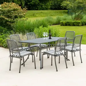 A/Rose Portofino 6 Seat Rectangular Dining Set