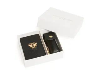 Black Oblong compact Mirror & Liptick holder gift set - image 1