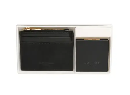 Black verona Coin purse & vienna compact mirror gift set - image 2