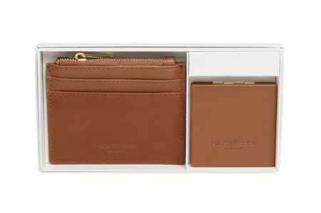 Tan verona Coin purse & vienna compact mirror gift set - image 2