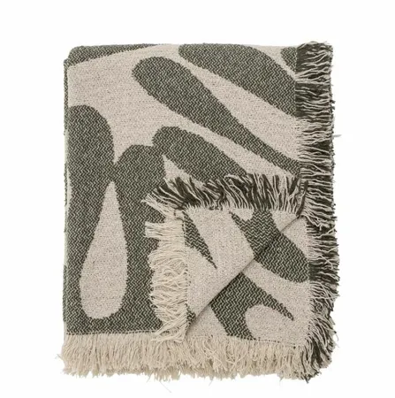 Alk Throw, Green, Recycled Cotton