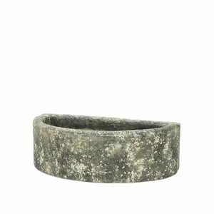 Apta Alpine Weathered Brown D Shape Planter 42Cm