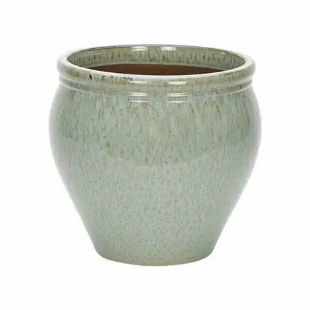 Peacock Green Glazed Jar 32cm