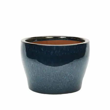 Apta Peacock Low Glazed Planter 25cm - image 1