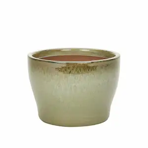 Apta Peacock Low Glazed Planter 25cm - image 2
