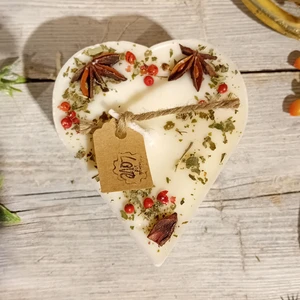 Heart Shape Mulled Wine Scented Candles With Star Anise & Red Berries D 7.5 H 5 cm