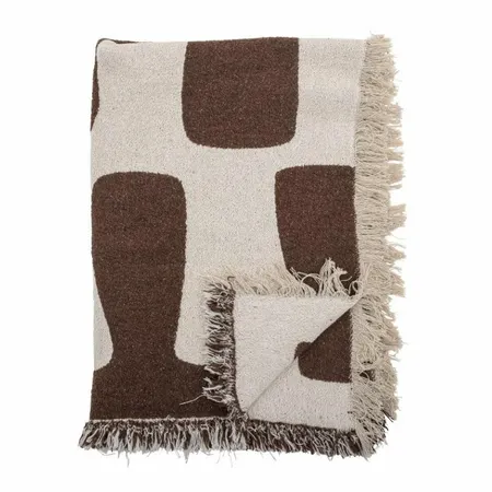 Bilston Throw, Brown, Recycled Cotton