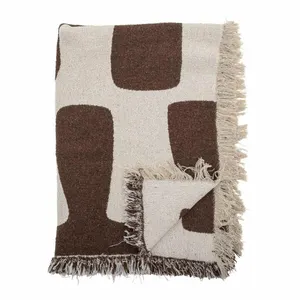 Bilston Throw, Brown, Recycled Cotton