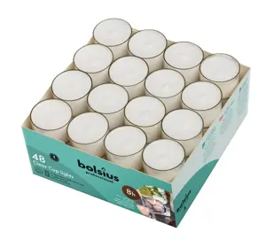 Bolsius Tea Lights Clear 48 8 Hour