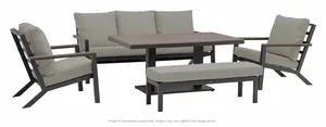 Florence 3 Seat Sofa Rec. Table, 2 Chair & Bench