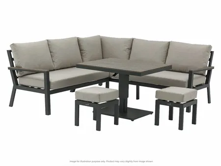 Florence Modular Sofa Mini Adj. table 2 Stools