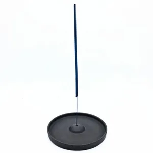 Ceramic Round Incense Plate - BLACK
