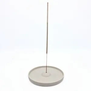 Ceramic Round Incense Plate - WHITE