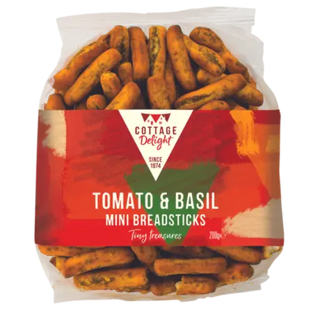 200g Tomato and Basil Mini Breadsticks