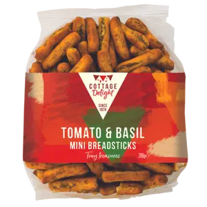 200g Tomato and Basil Mini Breadsticks