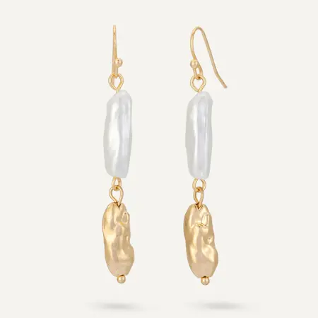 Audrey Faux Pearls Hook Earrings