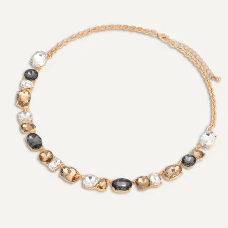 D&X Necklace Iris Crystal Short Necklace