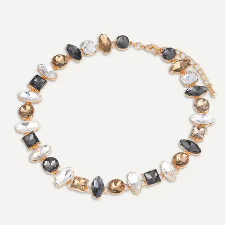 D&X Necklace Iris Crystal Collar Necklace