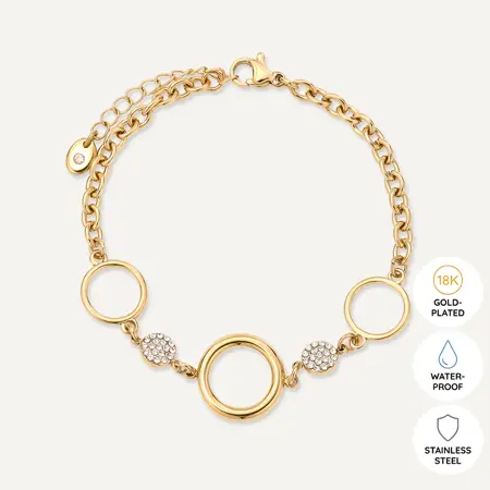 AW24 Vibes 18K Gold Plated Stainless Steel Clasp bracelet