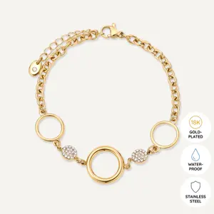 AW24 Vibes 18K Gold Plated Stainless Steel Clasp bracelet