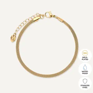 AW24 Vibes 18K Gold Plated Stainless Steel Clasp Bracelet