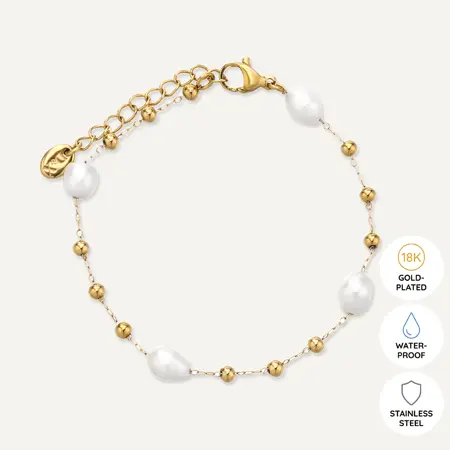 AW24 Vibes 18K Gold Plated Stainless Steel Clasp Bracelet