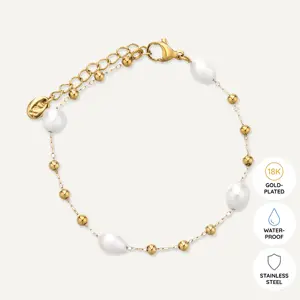 AW24 Vibes 18K Gold Plated Stainless Steel Clasp Bracelet