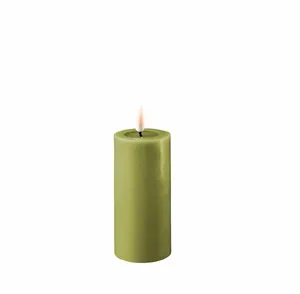 Deluxe Homeart Green LED Candle 5x10