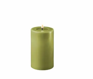 Deluxe Homeart Green LED Candle 7.5x12.5