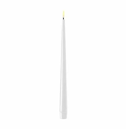Deluxe Homeart White Shiny LED Candles x2 28cm