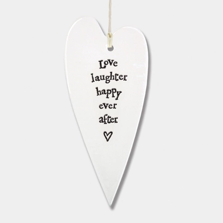 Porcelain long heart Love, laughter - image 1