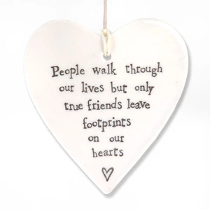 Porcelain round heart-People walk - image 1