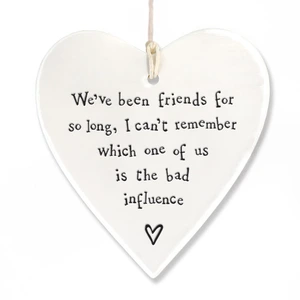 Porcelain round heart-Bad influence - image 1