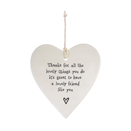 Porcelain round heart-Thanks for all - image 1