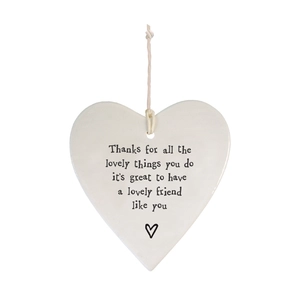Porcelain round heart-Thanks for all - image 1