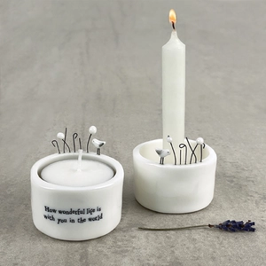 Candle & tea light holder-How wonderful life is - image 2