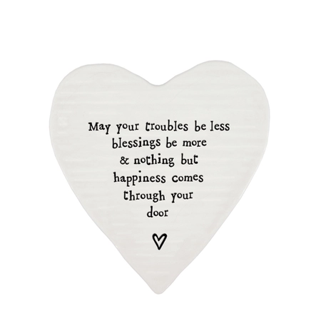 Porcelain coaster-May your troubles be less - image 1