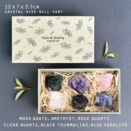 980.1  Lg matchbox crystal set-Calm &amp; healing - image 1